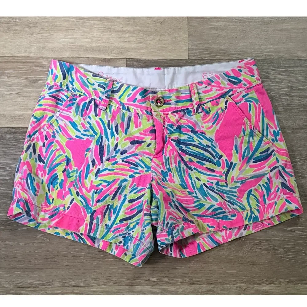 Lilly Pulitzer Shorts Pink Blue Purple Green Size 6 Callahan